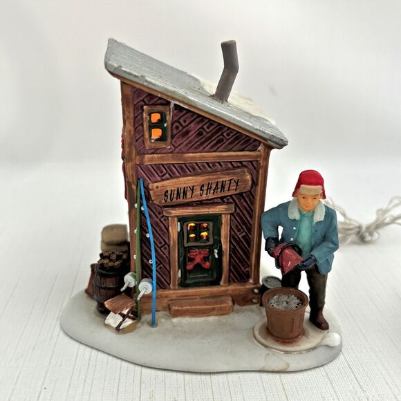 Lemax Lighted Sunny Shanty 2001 Village Collection Lighted Christmas Rustic Vtg - Picture 1 of 8